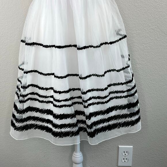 Trixxi White Black Pink Sparkle Glitter Sleeveless Tulle Party Mini Dress Jr Med - Picture 6 of 15